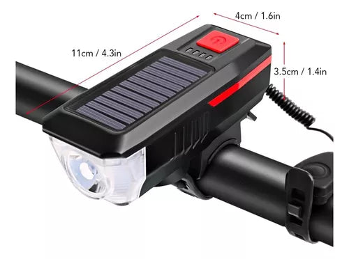 Linterna solar para bicicleta T6 350 lm